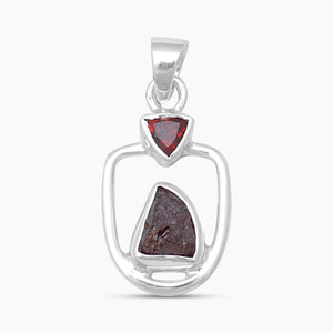 925 Sterling Silver Garnet Pendants