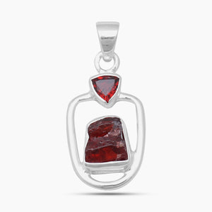925 Sterling Silver Garnet Pendants