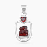 925 Sterling Silver Garnet Pendants