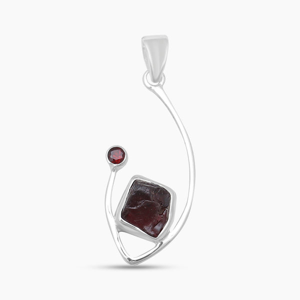Garnet Silver Pendants