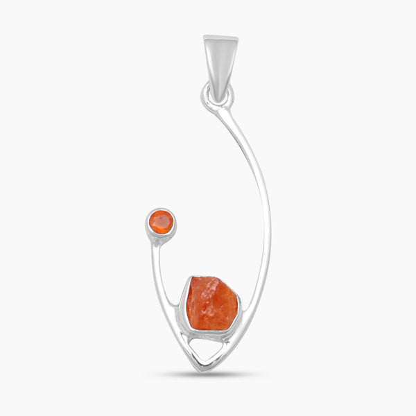 Fanta Garnet & Carnelian Silver Pendants