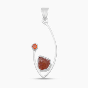 Fanta Garnet & Carnelian Silver Pendants