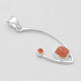 Fanta Garnet & Carnelian Silver Pendants