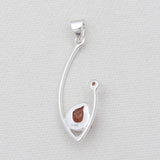 Fanta Garnet & Carnelian Silver Pendants