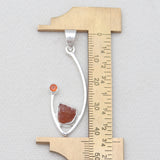 Fanta Garnet & Carnelian Silver Pendants