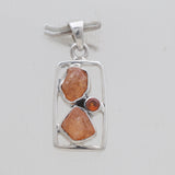 9252 Sterling Silver Fanta Garnet Pendants