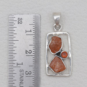 9252 Sterling Silver Fanta Garnet Pendants