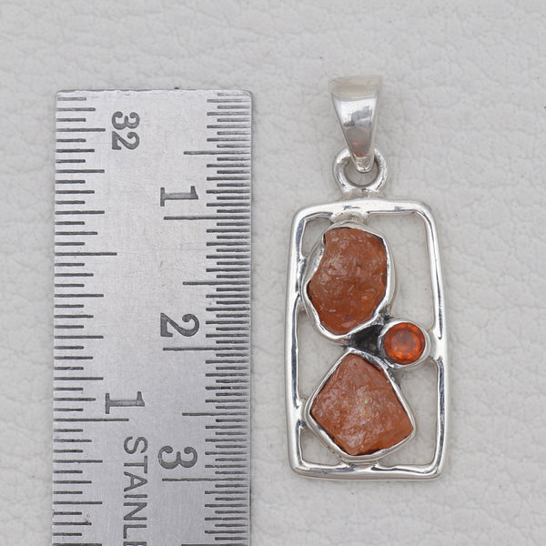 9252 Sterling Silver Fanta Garnet Pendants