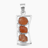 925 Sterling Silver Fanta Garnet Pendants
