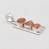 925 Sterling Silver Fanta Garnet Pendants
