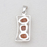 925 Sterling Silver Fanta Garnet Pendants