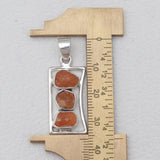 925 Sterling Silver Fanta Garnet Pendants