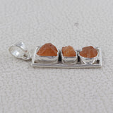 Fanta Garnet Gemstone Silver Pendant