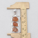 925 Sterling Silver Fanta Garnet Pendants