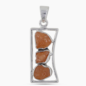 925 Silver Fanta Garnet Pendant