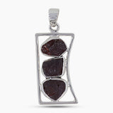 925 Silver Fanta Garnet Pendant