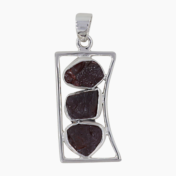 Garnet Silver Pendants