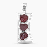 Garnet Silver Pendants