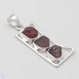 Garnet Silver Pendants