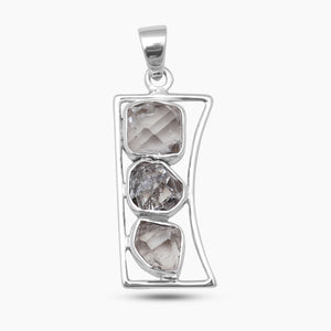 925 Silver Herkimer Quartz Pendants