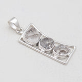 925 Silver Herkimer Quartz Pendants
