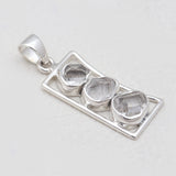 925 Silver Herkimer Quartz Pendants