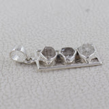 925 Silver Herkimer Quartz Pendants