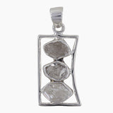 925 Silver Herkimer Quartz Pendants