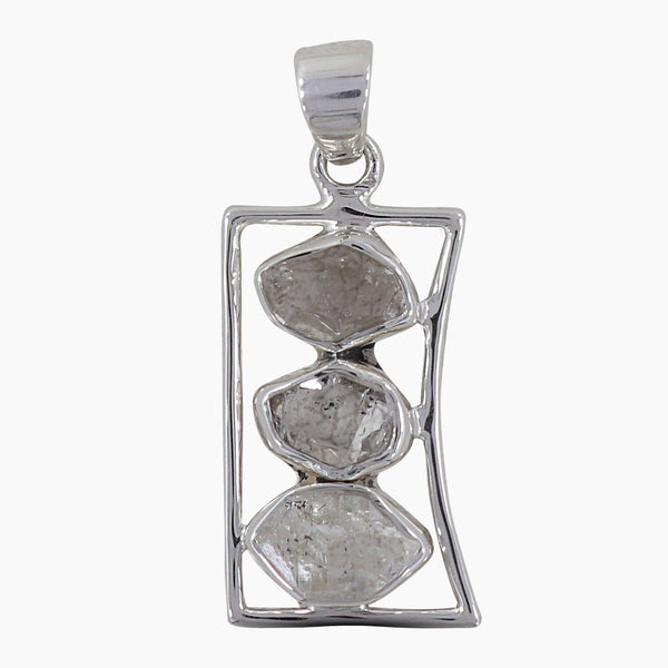 925 Silver Herkimer Quartz Pendants