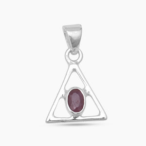 Ruby Silver Pendants