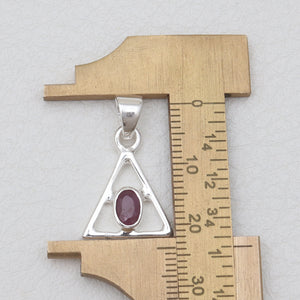 Ruby Silver Pendants