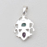 Emerald & Ruby Silver Women Pendants