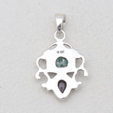 Emerald & Ruby Silver Women Pendants