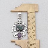 Emerald & Ruby Silver Women Pendants