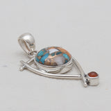 925 Silver Turquoise Spiny Oyster Pendants