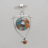 925 Silver Turquoise Spiny Oyster Pendants