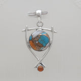 925 Silver Turquoise Spiny Oyster Pendants