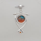 925 Silver Turquoise Spiny Oyster Pendants
