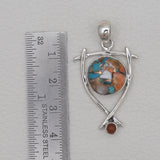 925 Silver Turquoise Spiny Oyster Pendants