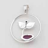Raw Ruby Silver Pendants