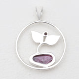 Raw Ruby Silver Pendants