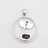 Raw Ruby Silver Pendants
