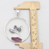 Raw Ruby Silver Pendants