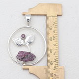 Raw Ruby Silver Pendants