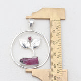 Raw Ruby Silver Pendants