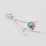 925 Sterling Silver Turquoise Spiney Oyster Pendants