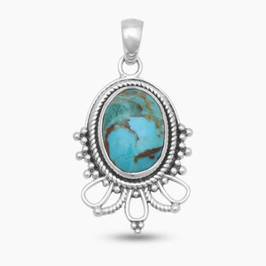 925 Sterling Silver Boulder Turquoise Pendants
