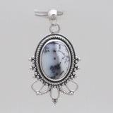 925 Sterling Silver Dendritic Opal Pendants