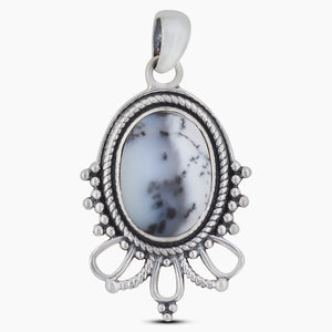 925 Sterling Silver Dendritic Opal Pendants