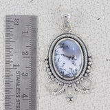 925 Sterling Silver Dendritic Opal Pendant